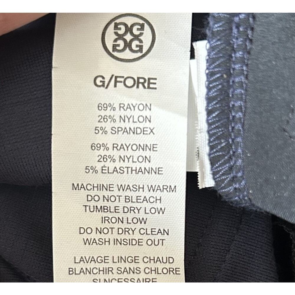 G/Fore Ladies Golf Pants Women's Size 0 Navy Blue G4 Double Knit Moto Legging - Picture 9 of 11